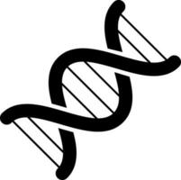 Spiral- DNA Molekül einfarbig Silhouette Symbol vektor