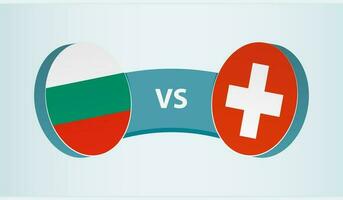 Bulgarien gegen Schweiz, Mannschaft Sport Wettbewerb Konzept. vektor