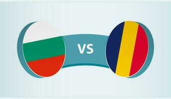 Bulgarien gegen Tschad, Mannschaft Sport Wettbewerb Konzept. vektor