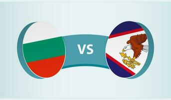 Bulgarien gegen amerikanisch Samoa, Mannschaft Sport Wettbewerb Konzept. vektor