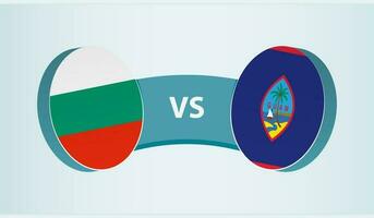 Bulgarien gegen Guam, Mannschaft Sport Wettbewerb Konzept. vektor