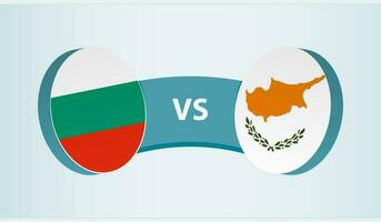 Bulgarien gegen Zypern, Mannschaft Sport Wettbewerb Konzept. vektor