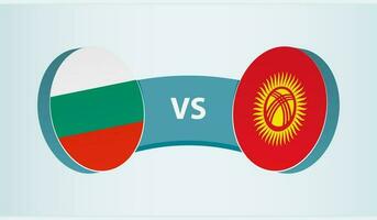 Bulgarien gegen Kirgistan, Mannschaft Sport Wettbewerb Konzept. vektor