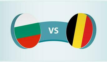 Bulgarien gegen Belgien, Mannschaft Sport Wettbewerb Konzept. vektor