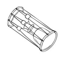 koreanska traditionell nationell musikalisk instrument trumma changu vektor illustration