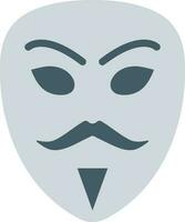 Hacker Maske Symbol Vektor Bild. geeignet zum Handy, Mobiltelefon Apps, Netz Apps und drucken Medien.