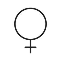 weiblich Zeichen Symbol Vektor Bild. geeignet zum Handy, Mobiltelefon Apps, Netz Apps und drucken Medien.