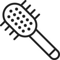 Haarbürste Symbol Vektor Bild. geeignet zum Handy, Mobiltelefon Apps, Netz Apps und drucken Medien.