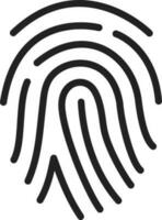 Fingerabdruck Symbol Vektor Bild. geeignet zum Handy, Mobiltelefon Apps, Netz Apps und drucken Medien.