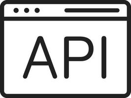 api Symbol Vektor Bild. geeignet zum Handy, Mobiltelefon Apps, Netz Apps und drucken Medien.