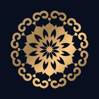 Prämie golden Mandala Design Hintergrund vektor