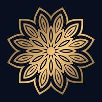 zirkuliert golden Mandala Design Hintergrund vektor