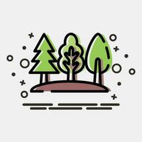 ikon skog. camping och äventyr element. ikoner i mbe stil. Bra för grafik, affischer, logotyp, annons, infografik, etc. vektor