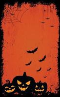 beängstigender düsterer roter Halloween-Hintergrund vektor