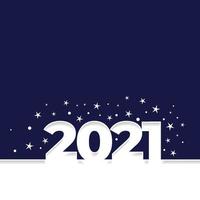 klippa ut siffror för det kommande nya året 2021 vektor