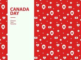 Kanada Tag Land Veranstaltung Muster Flagge Frieden Hintergrund National Element Vektor Urlaub Juli Poster