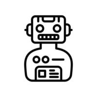 Roboter Symbol im Vektor. Illustration vektor