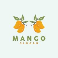 Mango Logo, Obst Design einfach minimalistisch Stil, Obst Saft Vektor, Symbol Symbol Illustration vektor