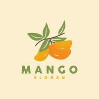 Mango Logo, Obst Design einfach minimalistisch Stil, Obst Saft Vektor, Symbol Symbol Illustration vektor