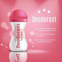 deodorant kommersiell realistisk komposition vektorillustration vektor