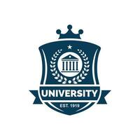 universitet logotyp design vektor illustration