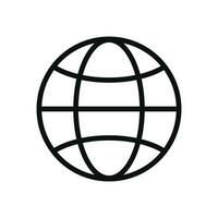 Globus, Welt, Erde Symbol isoliert auf Weiß Hintergrund vektor