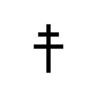 patriarchalisch Kreuz Vektor Symbol Illustration