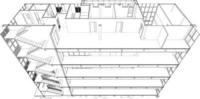 3D-Darstellung des Bauvorhabens vektor