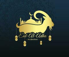 eid al Adha islamic festival lyckönskningar bakgrund besign mall vektor