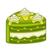 Matcha Kuchen im Vektor Illustration