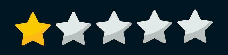 fem stjärnor betyg ikon. fem stjärnor kund produkt betyg. vektor illustration. premie kvalitet. gyllene stjärnor