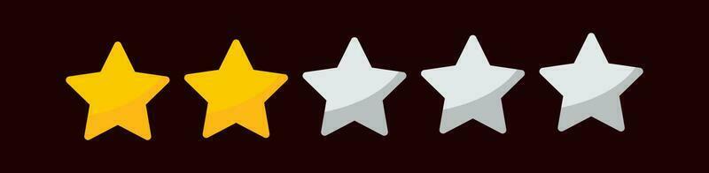 fünf Sterne Bewertung Symbol. fünf Sterne Kunde Produkt Bewertung. Vektor Illustration. Prämie Qualität. golden Sterne
