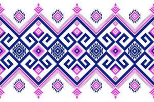 geometrisch ethnisch Muster nahtlos Design zum Hintergrund, Hintergrund, Stoff, Teppich, Mandalas, Kleidung, Verpackung, Sarong, Tabelle Tuch, Form, geometrisch Muster, ethnisch Muster, traditionell vektor