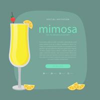 Mimosa-Getränk-Hippie-Illustration vektor