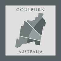 goulburn Stadt Karte geometrisch einfach Logo vektor