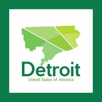 Detroit Stadt geometrisch modern kreativ Logo vektor