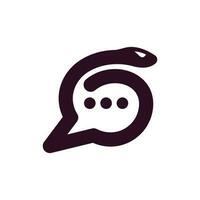 orm djur- chatt modern kreativ logotyp vektor