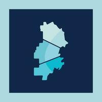 mooroopna Stadt Karte geometrisch einfach Logo Design vektor