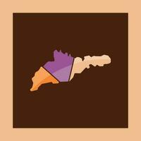 chernivtsi stad Karta modern kreativ logotyp vektor