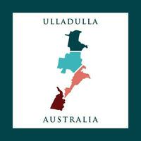 ulladulla stad Karta illustration kreativ logotyp design vektor