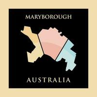 maryborough stad Karta geometrisk kreativ logotyp vektor