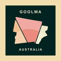 goolwa Stadt Karte einfach geometrisch Logo vektor