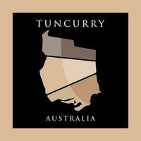 tuncurry Karte geometrisch einfach Logo vektor
