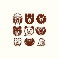 Tier Bär einstellen Symbol Sammlung Illustration kreativ Design vektor