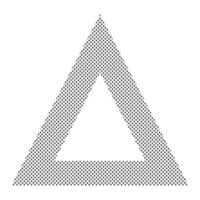 geometrisk prickad triangel ram mall vektor