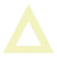 komisch geometrisch gepunktet Dreieck Rahmen Vorlage vektor