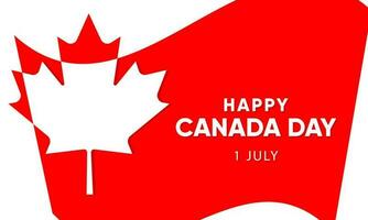 Happy Canada Day Hintergrund mit rotem Ahornblatt vektor