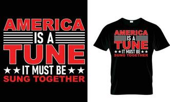 4th juli USA självständighetsdagen t-shirt design vektor