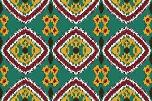 afrikanisch Ikat Damast Paisley Stickerei Hintergrund. geometrisch ethnisch orientalisch Muster traditionell. Ikat aztekisch Stil abstrakt Vektor Illustration. Design zum drucken Textur, Stoff, Saree, Sari, Teppich.