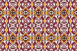 Motiv Ikat Blumen- Paisley Stickerei Hintergrund. geometrisch ethnisch orientalisch Muster traditionell. Ikat aztekisch Stil abstrakt Vektor Illustration. Design zum drucken Textur, Stoff, Saree, Sari, Teppich.